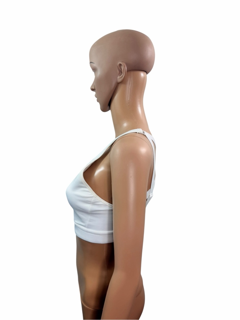 Nike Fit Women’s Size Medium White Race Back Athletic Gym Training Sport Bra - Picture 6 of 10